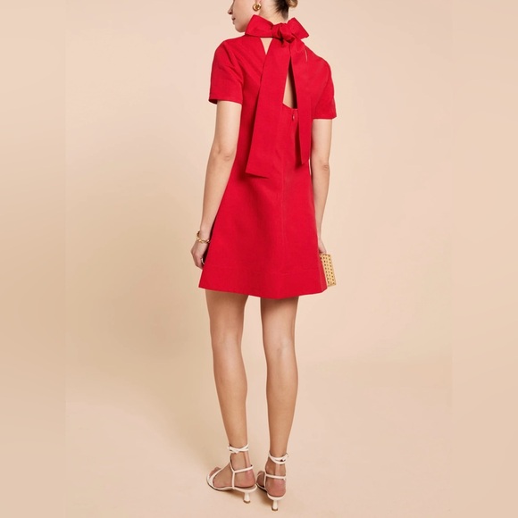 STAUD MINI ILANA DRESS POINSETTIA - Picture 2 of 7